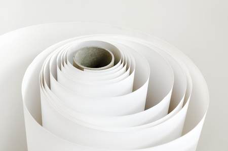 Topshot macro Paper roll in a printshopの写真素材