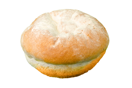 Fresh baked delicious homemade bread isolated on white, clipping path includedの写真素材