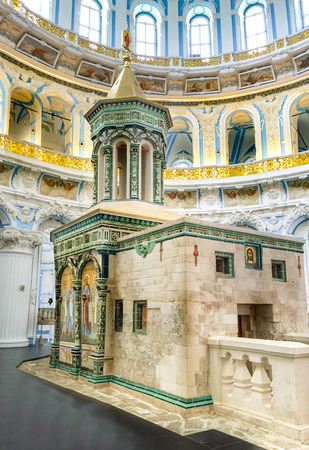 Interior of the resurrection Cathedral in New Jerusalem monastery. Istra, Moscow regionのeditorial素材