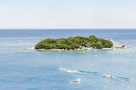 Aerial view of the mysterious islandの写真素材