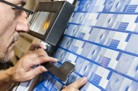 offset machine press controling production plates calibrationの写真素材