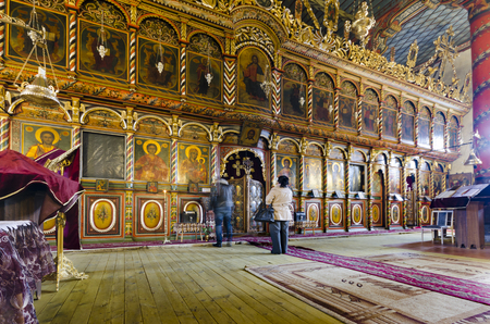 Orthodox church interior in Banko, Bulgariaのeditorial素材