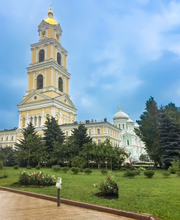 The bell tower at Holy Trinity Seraphim-Diveevo monasteryの写真素材