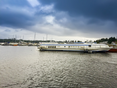 Passenger ship on Valaam in Russiaの写真素材