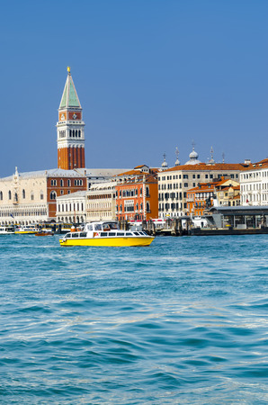 Campanile and Doge's palace on Saint Marco square, Venice, Italyのeditorial素材