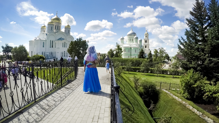 Transfiguration Cathedral of Holy Trinity-Saint Seraphim-Diveyevo Monastery. Nizhny Novgorod Region. Russiaのeditorial素材