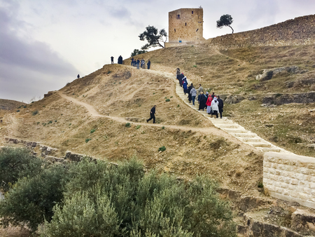 The Holy Lavra of Saint Sabbas the Sanctified, known in Arabic as Mar Saba, Judean desert, Israel. A Greek Orthodox monastery overlooking the Kidron Valley.のeditorial素材