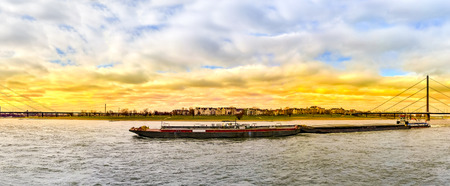 Dusseldorf at sunset, Cityscape, Capital Cities, City, Duskの写真素材