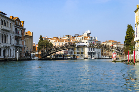 Canal Grande and Accademia's bridge. Venice, Italyの写真素材