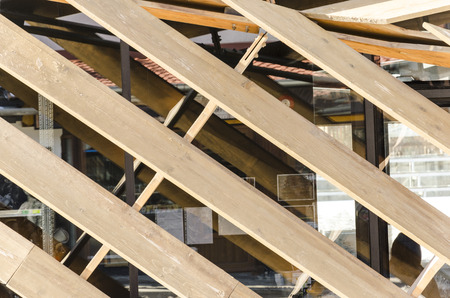 Old wood blinds texture pattern backgroundの写真素材