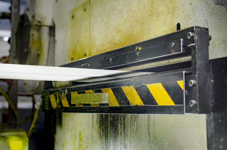 Offset printing print machine detail of roll paperの写真素材