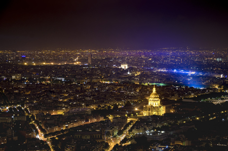 Aerial view of Paris city of lightの写真素材