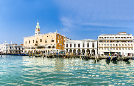 Sea view Piazza San Marco with Campanile and Doge Palaceの写真素材