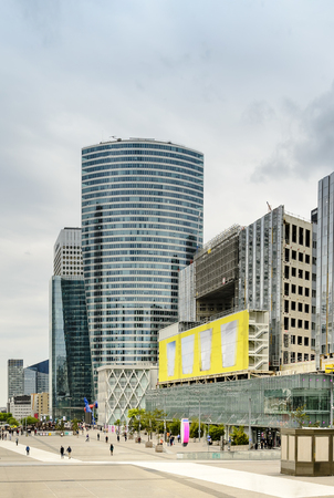 La Defence, modern business district in Paris, Franceの写真素材