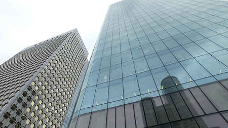 Skyscraper building in financial district La Defense in Paris, France