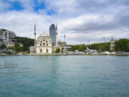 Ortakoy mosque on European side,Istanbul, Turkeyの写真素材