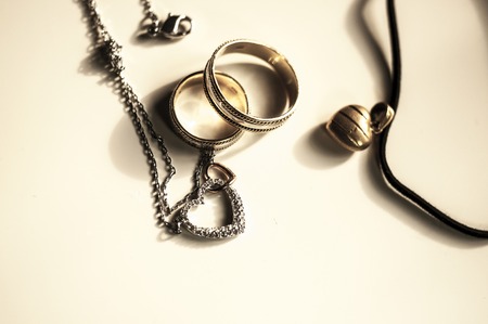 wooden magic amulet in the shape of heart. Selective focus.の写真素材