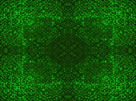 Fragment of square texture or crossing lines mosaic surface green turquoise lime navy violet pink purple dark colored wallpaper, abstract geometrical boxes useful as backgroundの写真素材