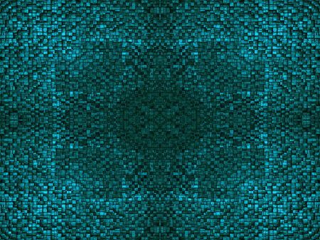 Fragment of square texture or crossing lines mosaic surface green turquoise lime navy violet pink purple dark colored wallpaper, abstract geometrical boxes useful as backgroundの写真素材