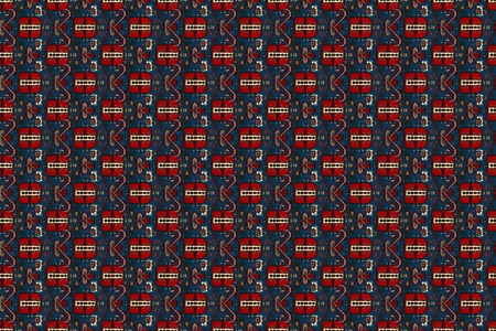 Seamless pattern. Vintage decorative elements. Hand drawn background. Islam, Arabic, Indian, ottoman motifs. Multicolored pattern with red green blue yellow violet tones.の写真素材