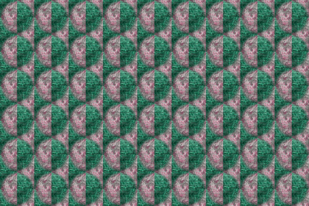Abstract seamless pattern with scales, oval shapes and stylized reptile texture. Brown,blue and green generated patternの写真素材