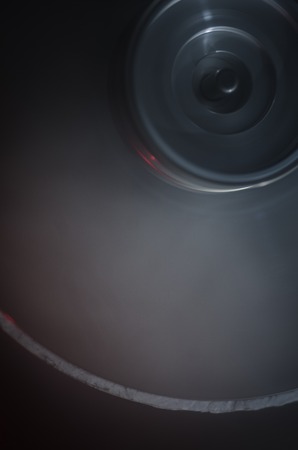 Close up of opened hard disk drive, data saving concept. Selective focusの写真素材