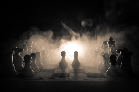 Chess board game concept of business ideas and competition and strategy ideas concept.の写真素材