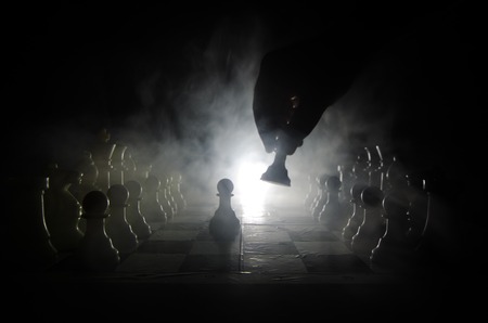 Chess board game concept of business ideas and competition and strategy ideas concept.の写真素材