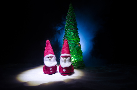 Santas house. The home of Father Frost, Santa Claus, Joulupukki, and other legendary heroes of the winter holidays. A cozy little house in wild mountains and forests store a lot of magicalの写真素材