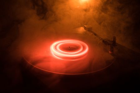 Turntable vinyl record player.の写真素材