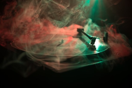 Turntable vinyl record player.の写真素材