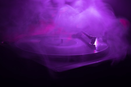Turntable vinyl record player.の写真素材