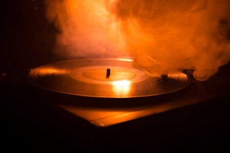 Turntable vinyl record player.の写真素材