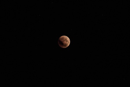 Full bllod moon eclipse 2018.の写真素材
