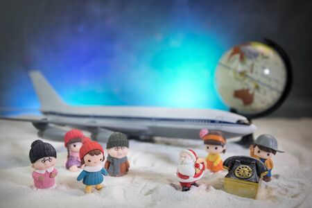Merry Christmas and Happy new years travel concept background for winter trip. Christmas background...