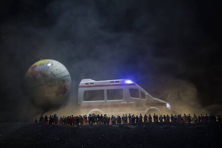 World Corona virus attack concept. Concept of fight against virus, danger and public health risk...