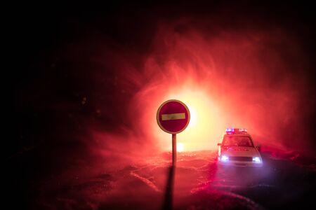 Corona virus concept with police. Stay home for precautionary measures to prevent from corona virus....