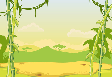 tropical landscapingのイラスト素材