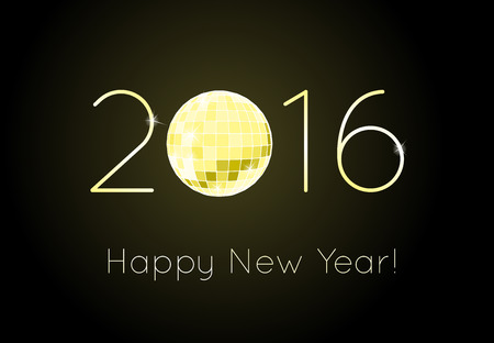 Vector - Happy New Year 2016. Discoballのイラスト素材