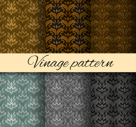 Vintage floral background pattern, vector Eps10 illustration.のイラスト素材