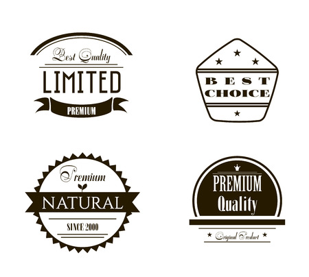 Retro Vintage Insignias or Logotypes set. Vector design elements, business signs, logos, identity, labels, badges and objects.のイラスト素材
