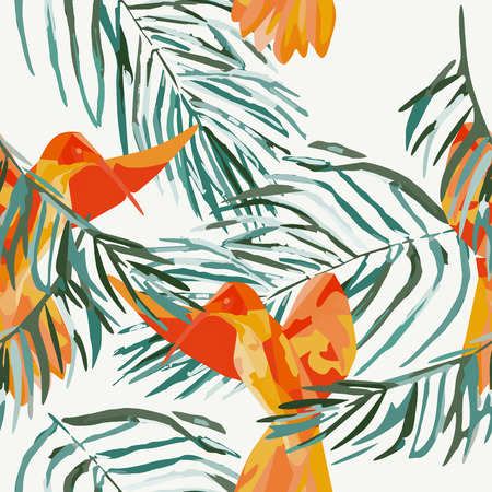 Seamless pattern with pastel pink flamingos. Decorative figure. Suitable for printing on fabricのイラスト素材