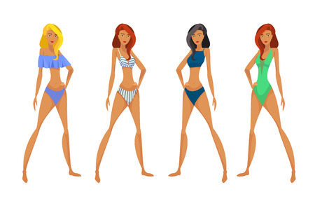Women in swimsuit.のイラスト素材