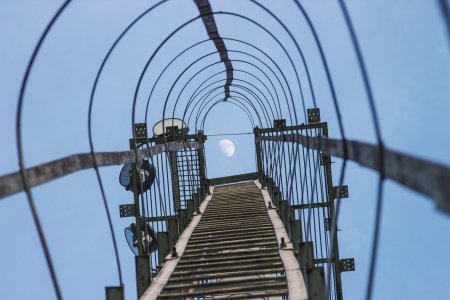 Ladder Up to the Moonの写真素材