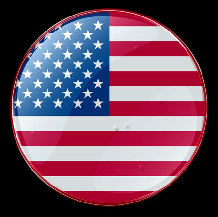 US Flag Buttonの写真素材