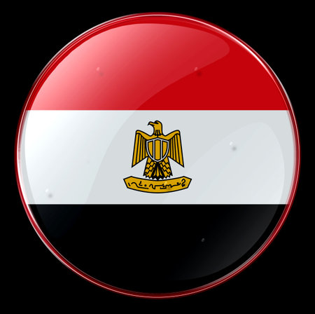 Egypt Flag Buttonの写真素材