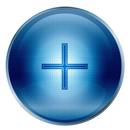 The button plus blue iconの写真素材