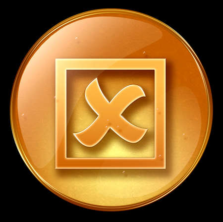 close icon, isolated on black backgroundの写真素材