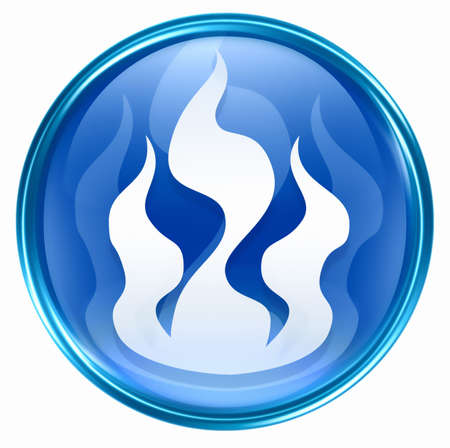 Industry warning sign blue, isolated on white background.の写真素材