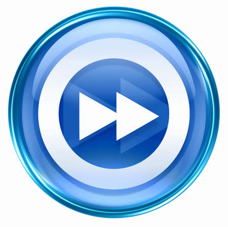 Forward icon blue, isolated on white background.の写真素材